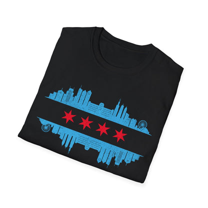 Chicago Skyline Flag T-Shirt