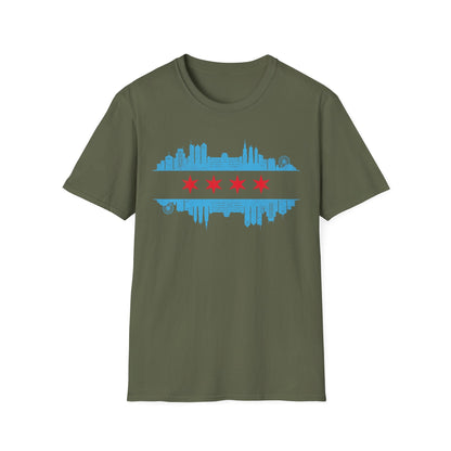 Chicago Skyline Flag T-Shirt