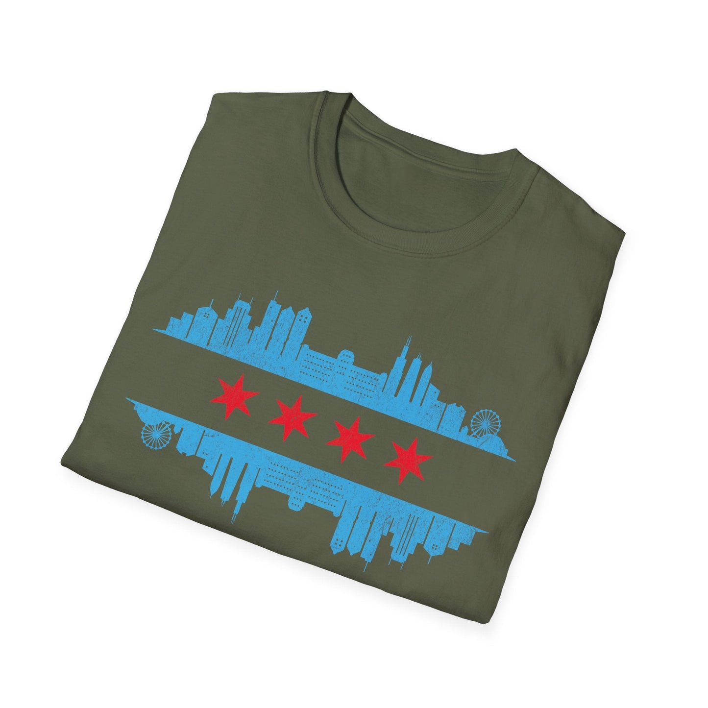 Chicago Skyline Flag T-Shirt