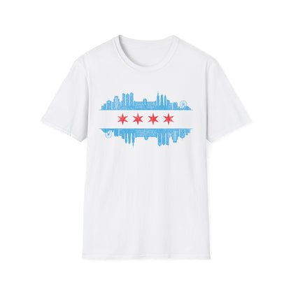 Chicago Skyline Flag T-Shirt