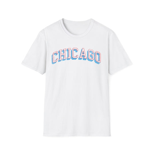 Varsity Chicago Flag Colors T-Shirt